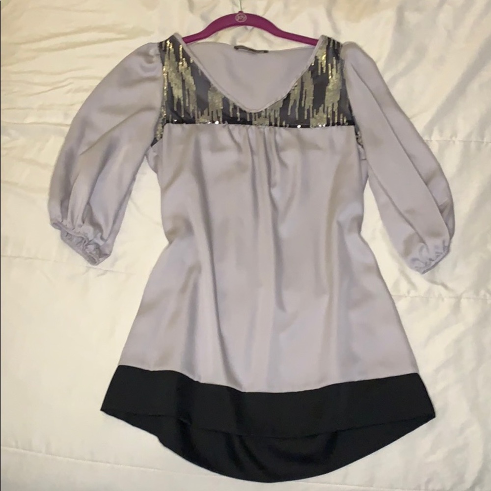 Satin sparkly blouse